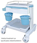 Hospital nurse hand trolley