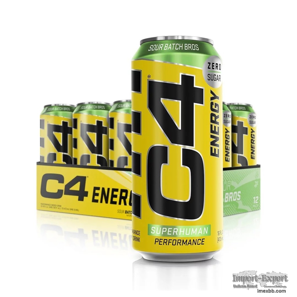 C4 Original Carbonated Energy Drink 500ml Pack of 24 cans