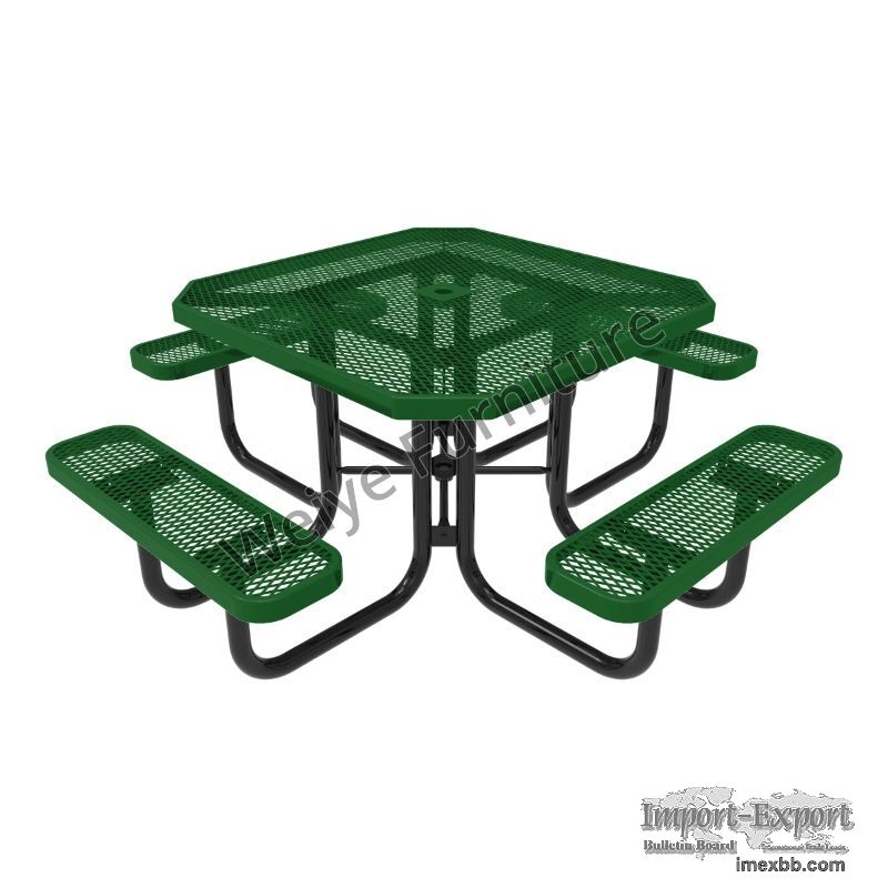 Heavy Duty Thermoplastic Coating Picnic Tables Round/Square