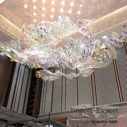 Custom Large Giant Modern Lobby LED Chandelier