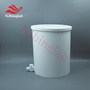 PTFE 50L chemical resistance laboratory bucket with lower port valve