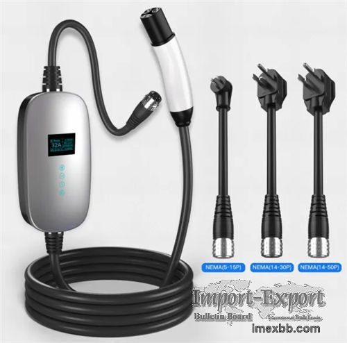 NACS Tesla Portable EV Charger with Adapter Plugs