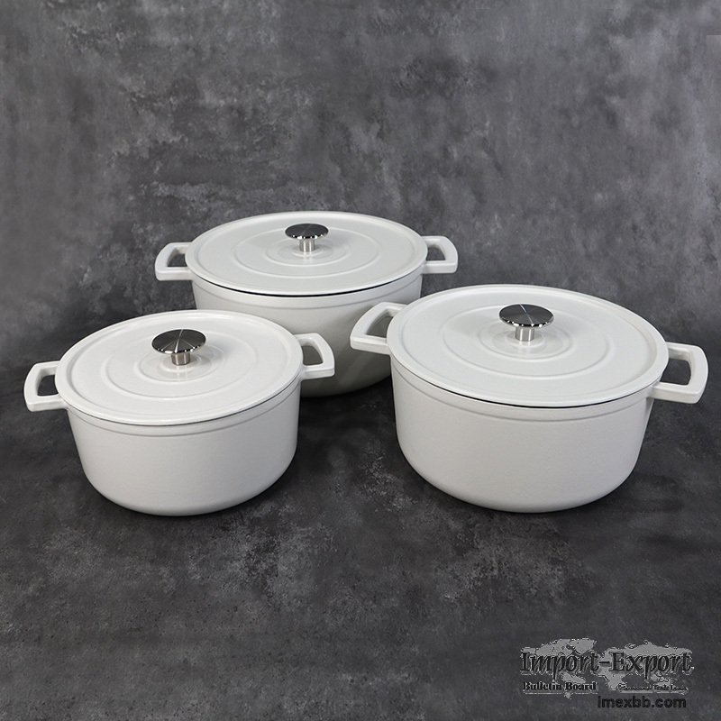 Sarchi 5 Quart Round Enameled Cast Iron Stock Pots
