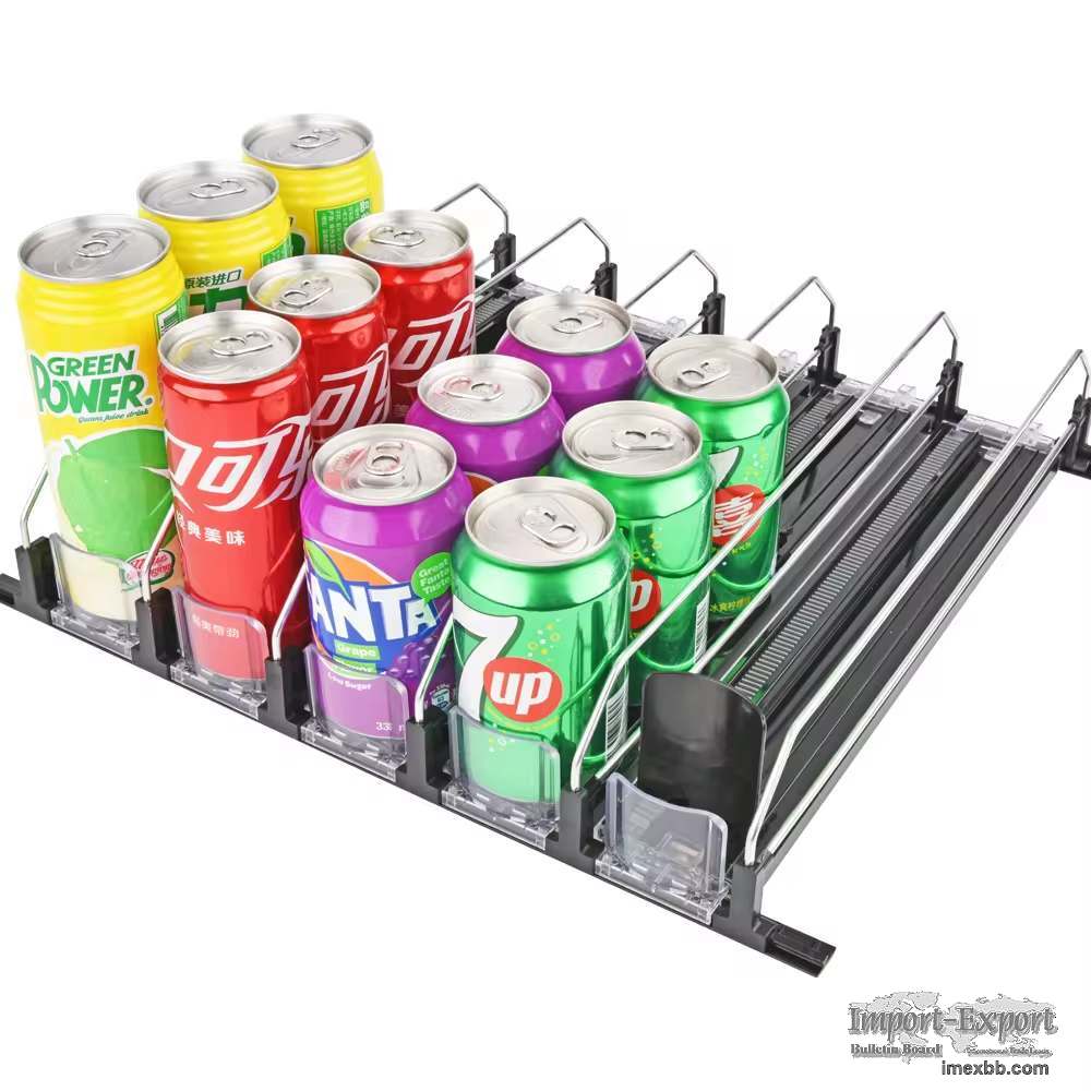 Bottled Soda Can Drink Dispenser Organizer for Refrigerator
