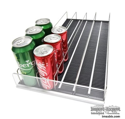 Fridge Freezer Grocery Store Cold Beverage Cans Gravity Feed Roller Shelf