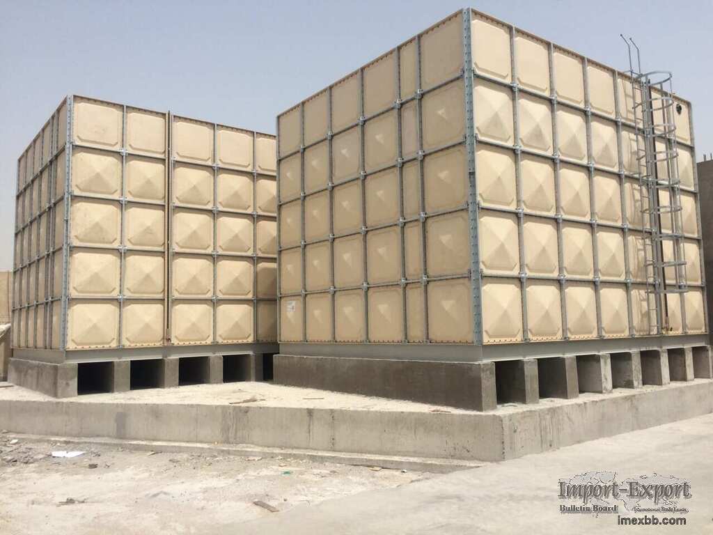 Hot press GRP panel type water tanks