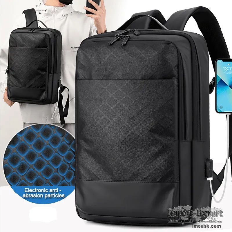 15.6 Inch Student Teenager Laptop Backpack With USB for Men