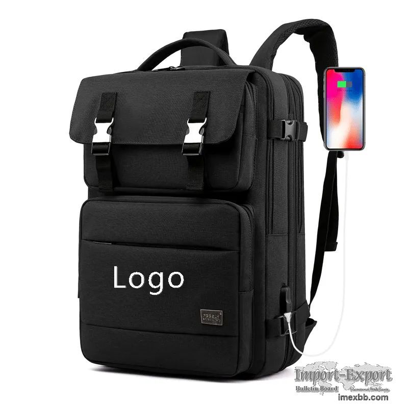 2.Fashion Laptop Backpack Waterproof Laptop USB Charging Men