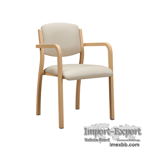 Modern Metal Wood Grain Armchair YW5803 Yumeya