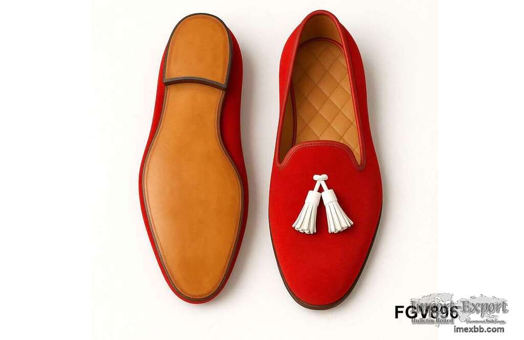 Men’s Velvet Loafers – Elegant Design, Handmade 