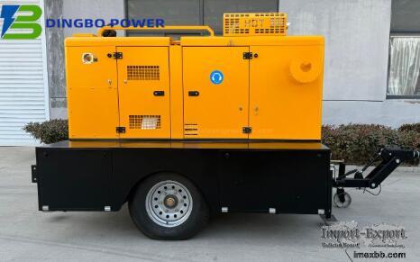 Rounded Corner Style Mobile Lighting Tower Genset with Water Pumps 