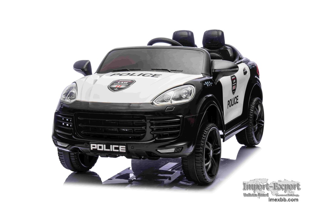 Kids Police Car W/ Bluetooth Music & Lights