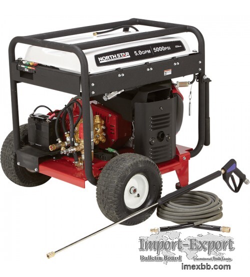 NorthStar Gas Cold Water Pressure Washer 5000 PSI, 5.0 GPM, Electric Start,