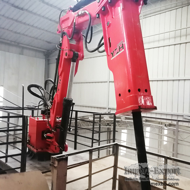 pedestal rock breaker boom system