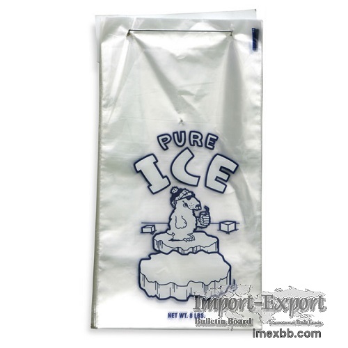Heavy duty disposable Clear printed 5kg 8lb plastic bag