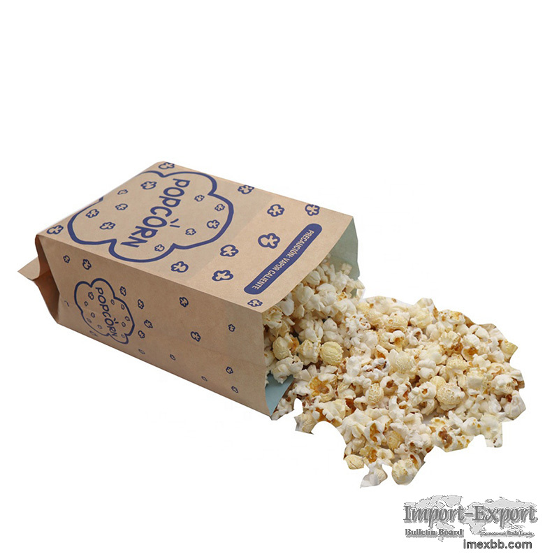 High Quality Microwave Popcorn Brown Paper Bags