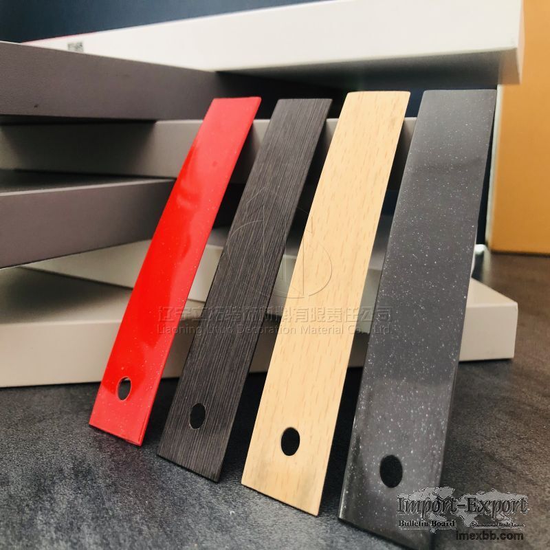 Dark colour Wood grain High Gloss pvc edge banding