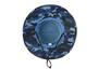 Blue Camo Bucket Hat With String Men's Blank Snap Wide Brim Boonie Hat