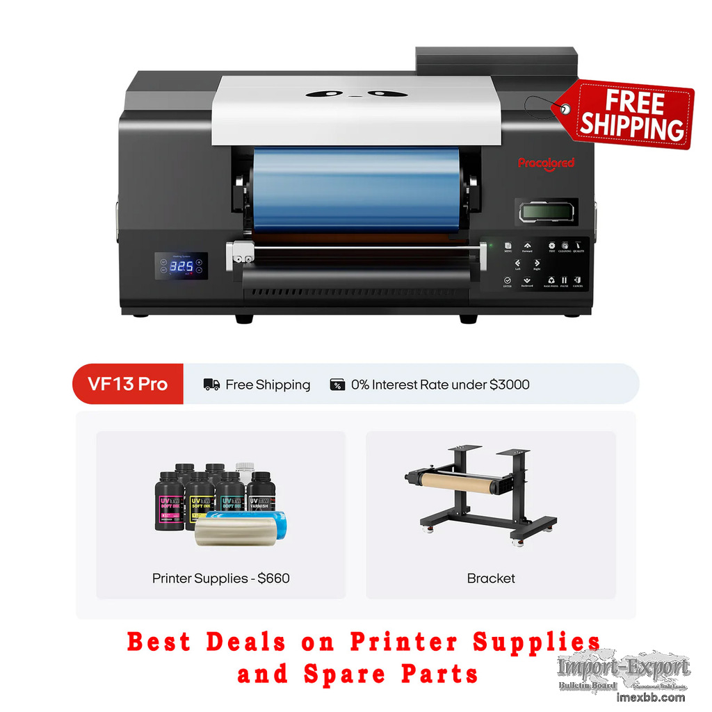 Procolored VF13 Pro Panda UV DTF Printer 13" A3+ Dual XP600 2-in-1