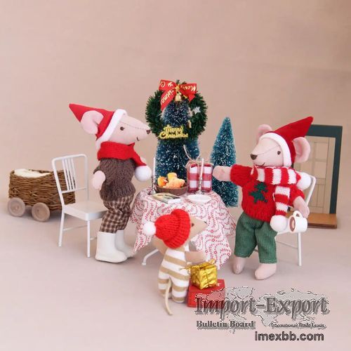 Handmade Christmas Matchbox Mouse Toy