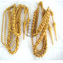 Burgundy Gold Bullion Wire Mylar Aiguillettes