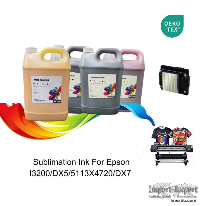Sublimation Ink for Epson I3200, 4720, 5113, DX5, DX7 Printhead