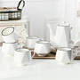 White Vintage Ceramic Coffee Cup Set