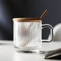 Creative 340ml Striped Drinking Glass Mug