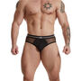 OEM Men Black Mesh Transparent Brief