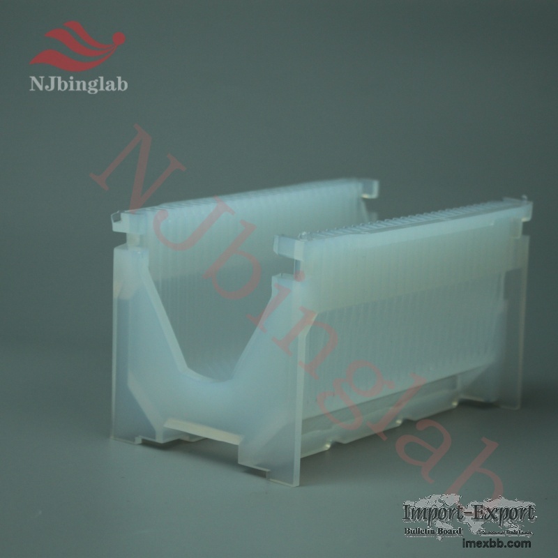 Wafer 4"PFA Cleaning Cassette with Y-shaped Handle Corrosion Resistance in 