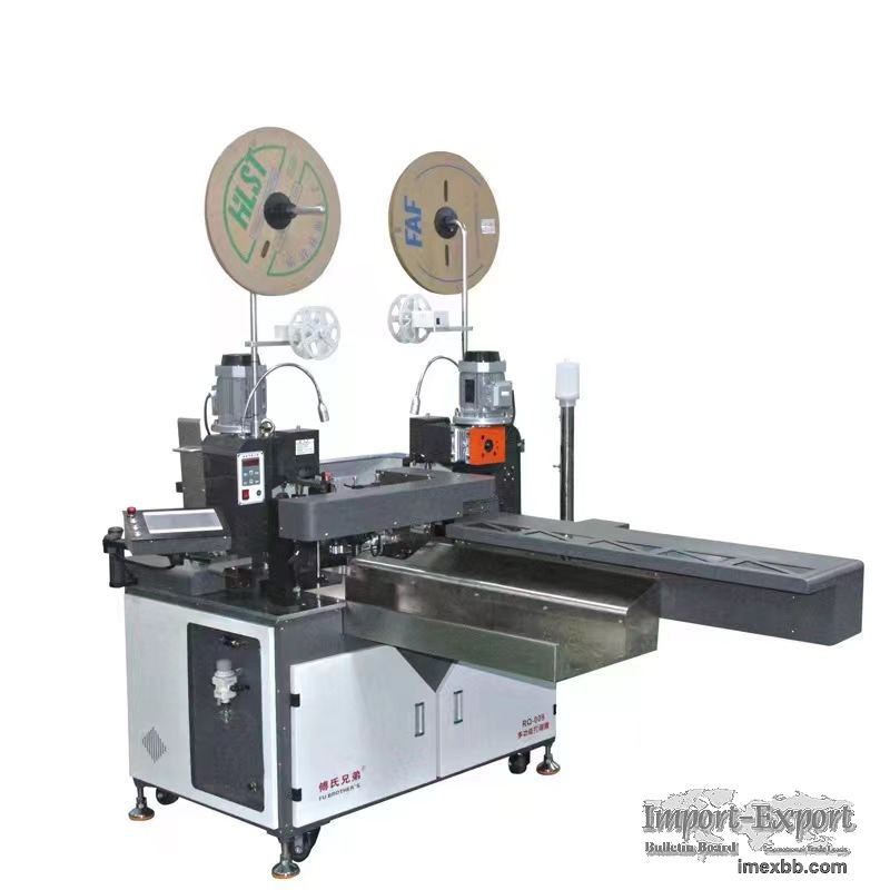 Fully automatic cable arrangement double-end terminal machine five-wire  mu