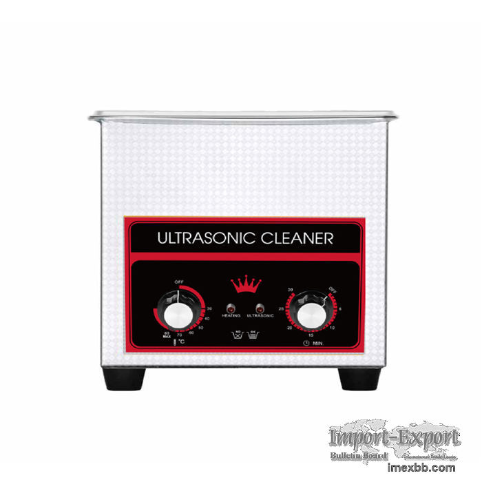 1.3L Manual Knob Control Timer Heater Adjustable Benchtop Ultrasonic Cleane