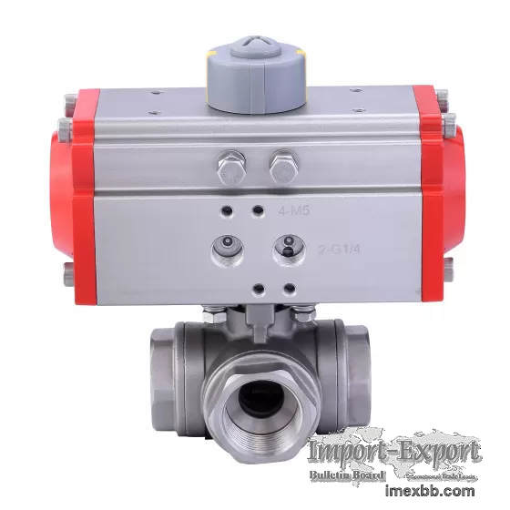 Pneumatic 3-Way Ball Valve