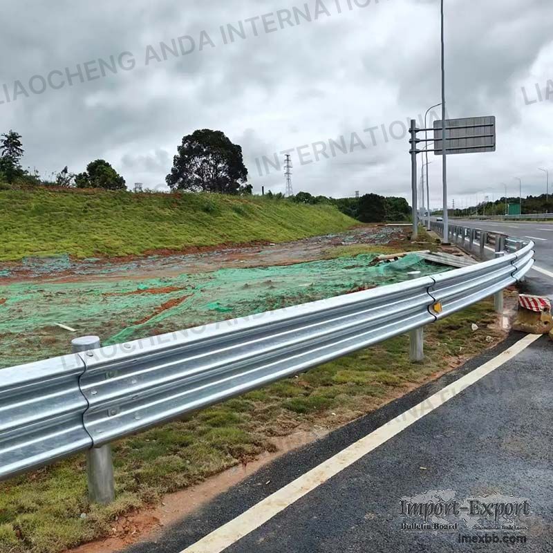 Three Wave Corrugated Guardrail