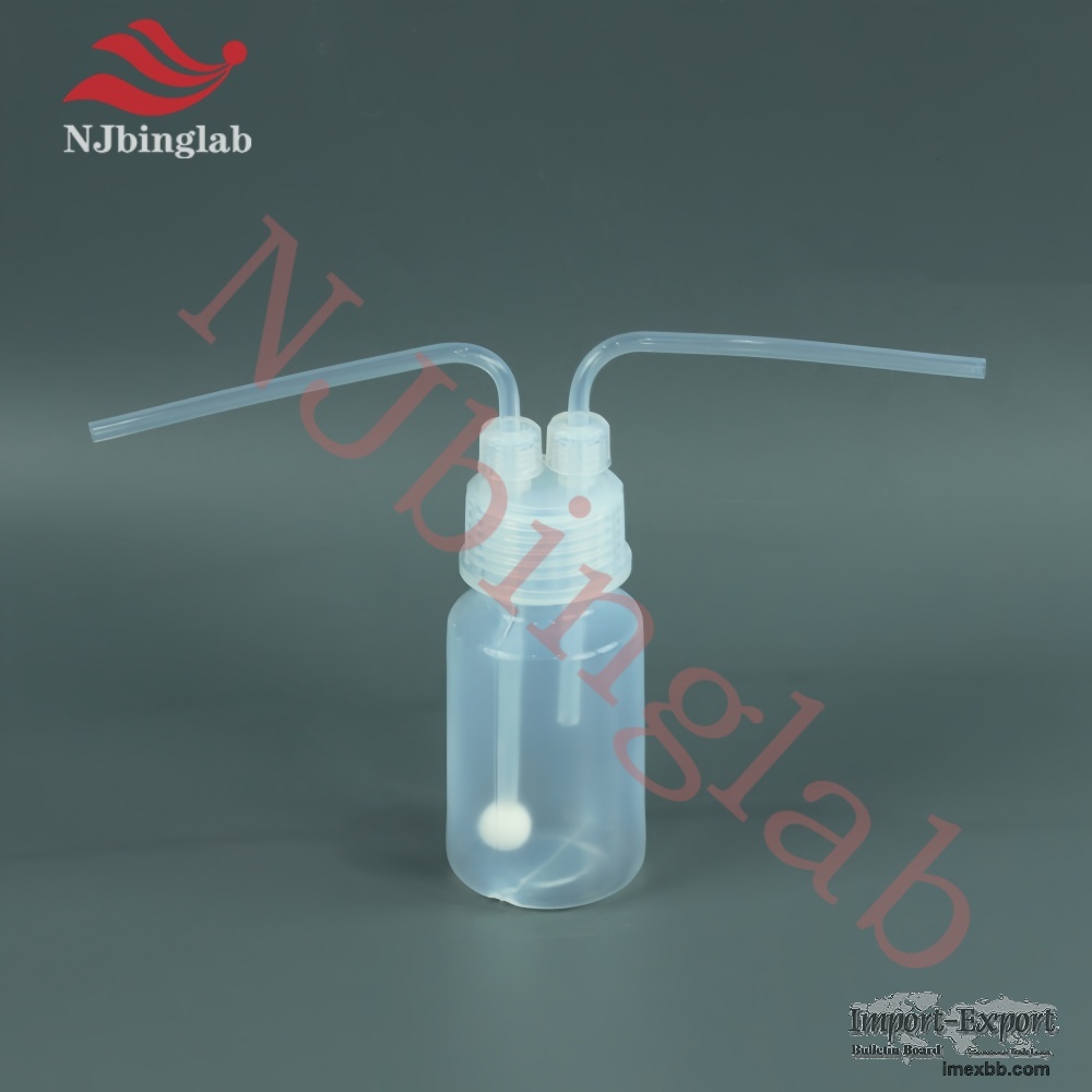 500ml PFA Gas Wash Bottle Laboratory Gases Purification Integrated Cap Bott