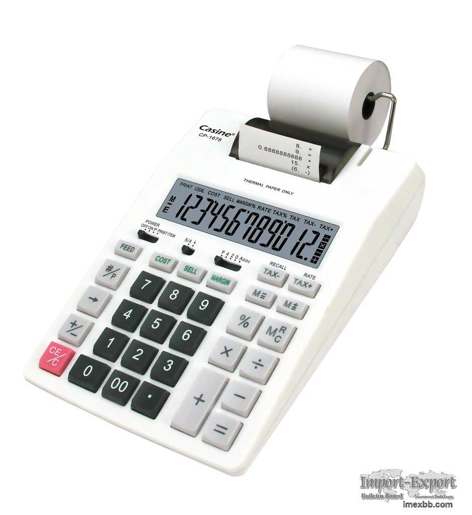 Calculator with printer