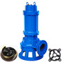 Submersible sewage mud pump with cutter at the bottom