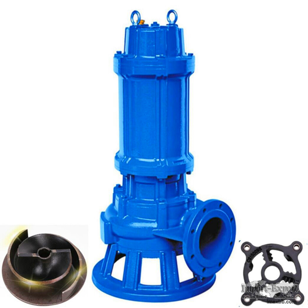 Submersible sewage mud pump with cutter at the bottom