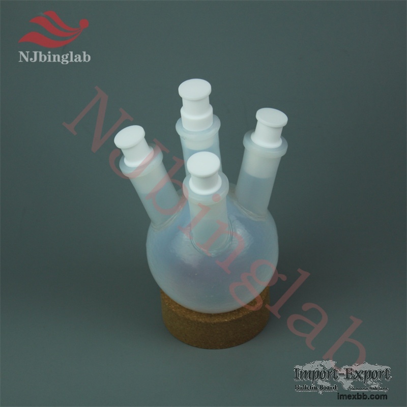 PFA Four-Neck Flask 500ml Blank Value Low High-Temperature Resistance 