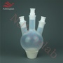 Water Bath Heating 500ml PFA Three-Necked Flask Round Bottom Flask