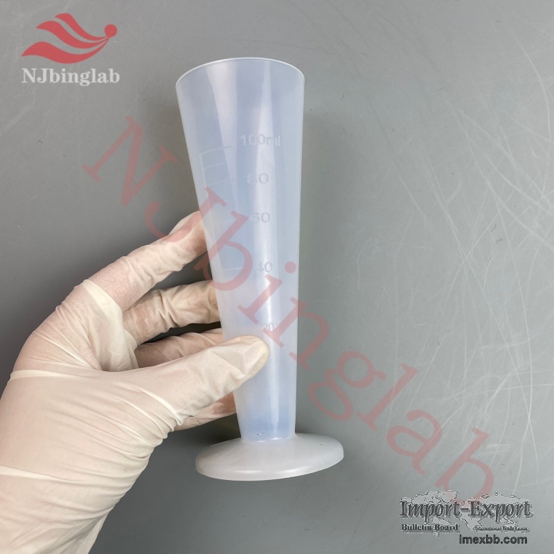Translucent Visible 100ml PFA Measuring Cup Smooth Interior Easy to Dump