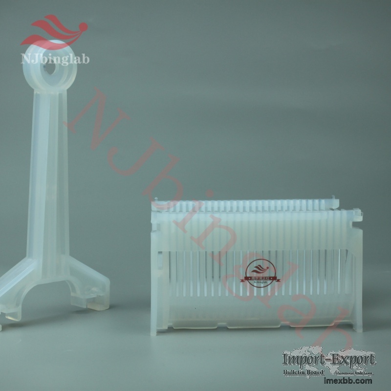 PFA Wafer Cleaning Cassette 6'' with Y-Shaped Handle Easy to Transfer Wafer