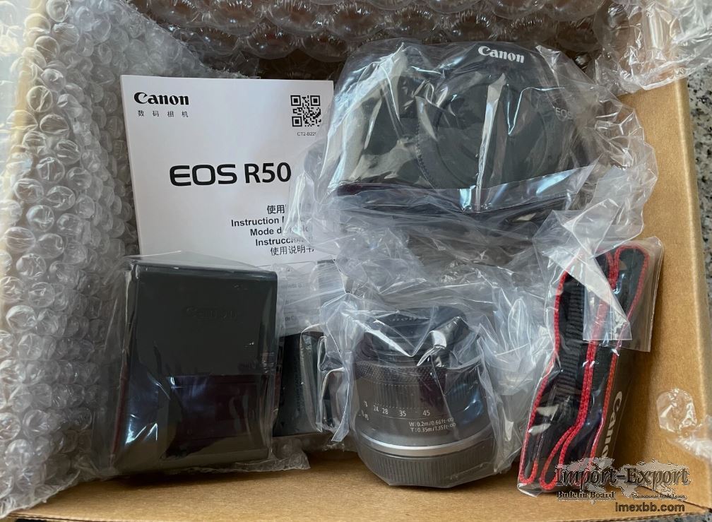 Canon EOS R50 Mirrorless 24.2 MP Camera with RF-S 18-45mm STM Lens