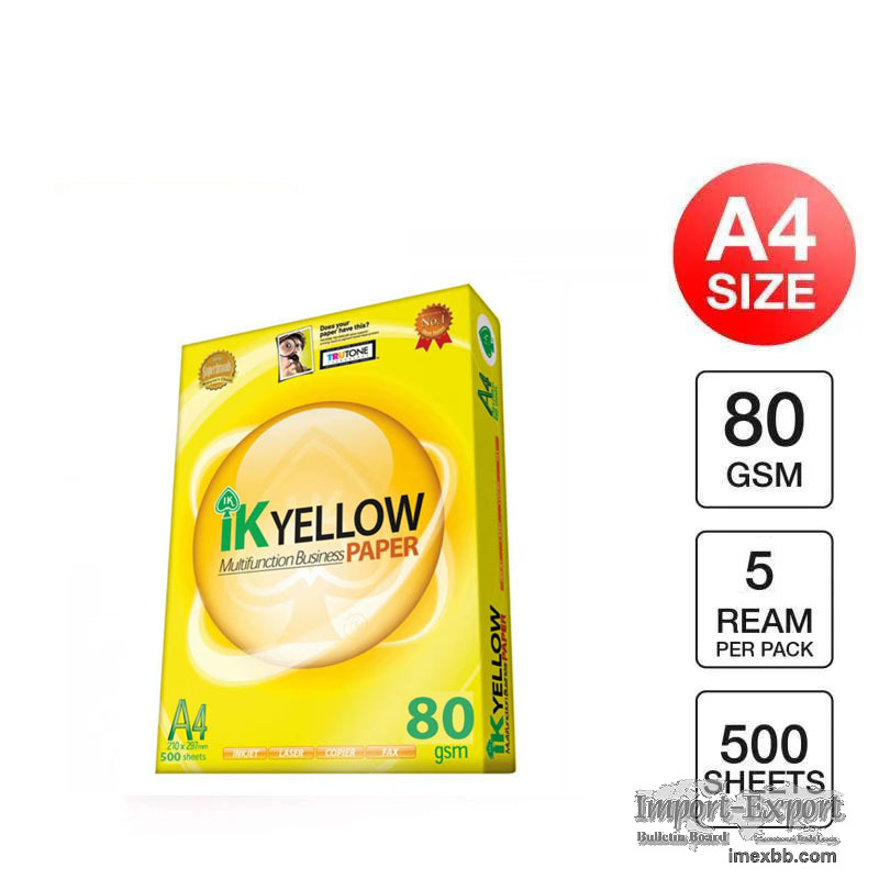IK Yellow A4 80 gsm office paper