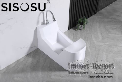 WU09 Intergrated wudu basin with big seat