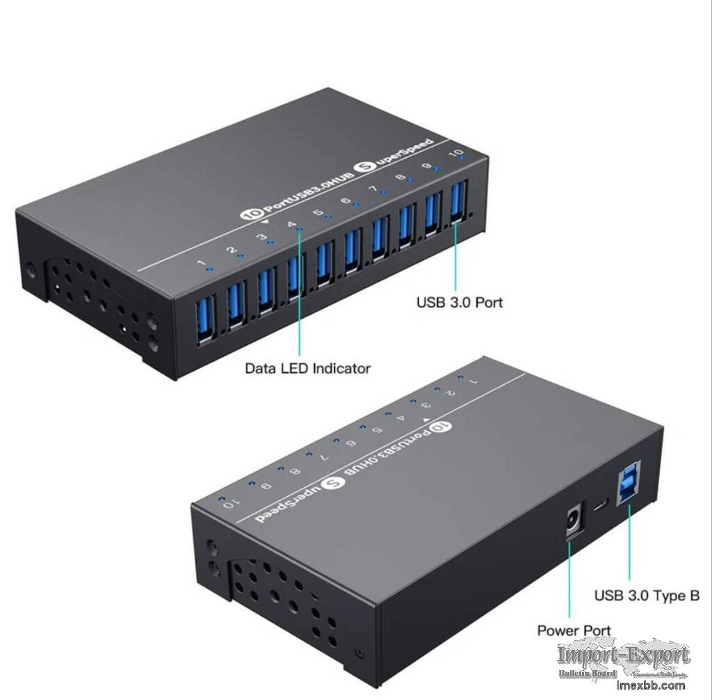  10-Port USB3 HUB for USB3 Active Optical Cable