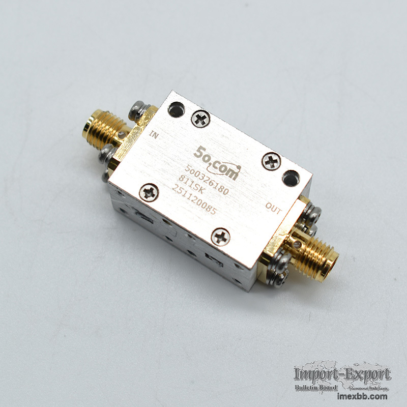 X Band 8.0~11.0GHz RF Dual Junction Coaxial Isolator