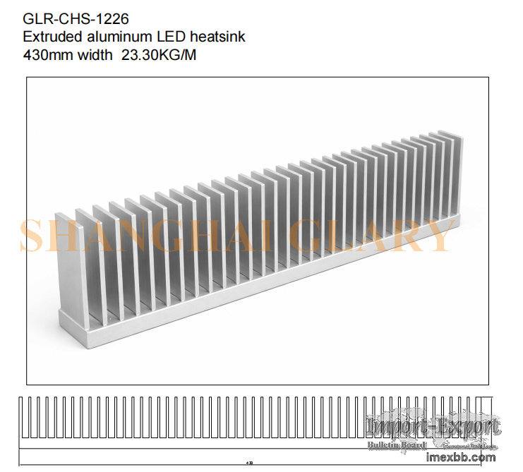 GLR-CHS-1226 430mm wide aluminum extrusion heatsink for led lighting