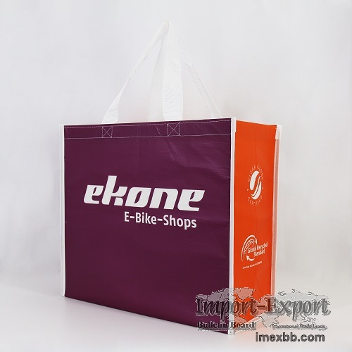 Wholesale Laminated RPET Woven Shopping Bag