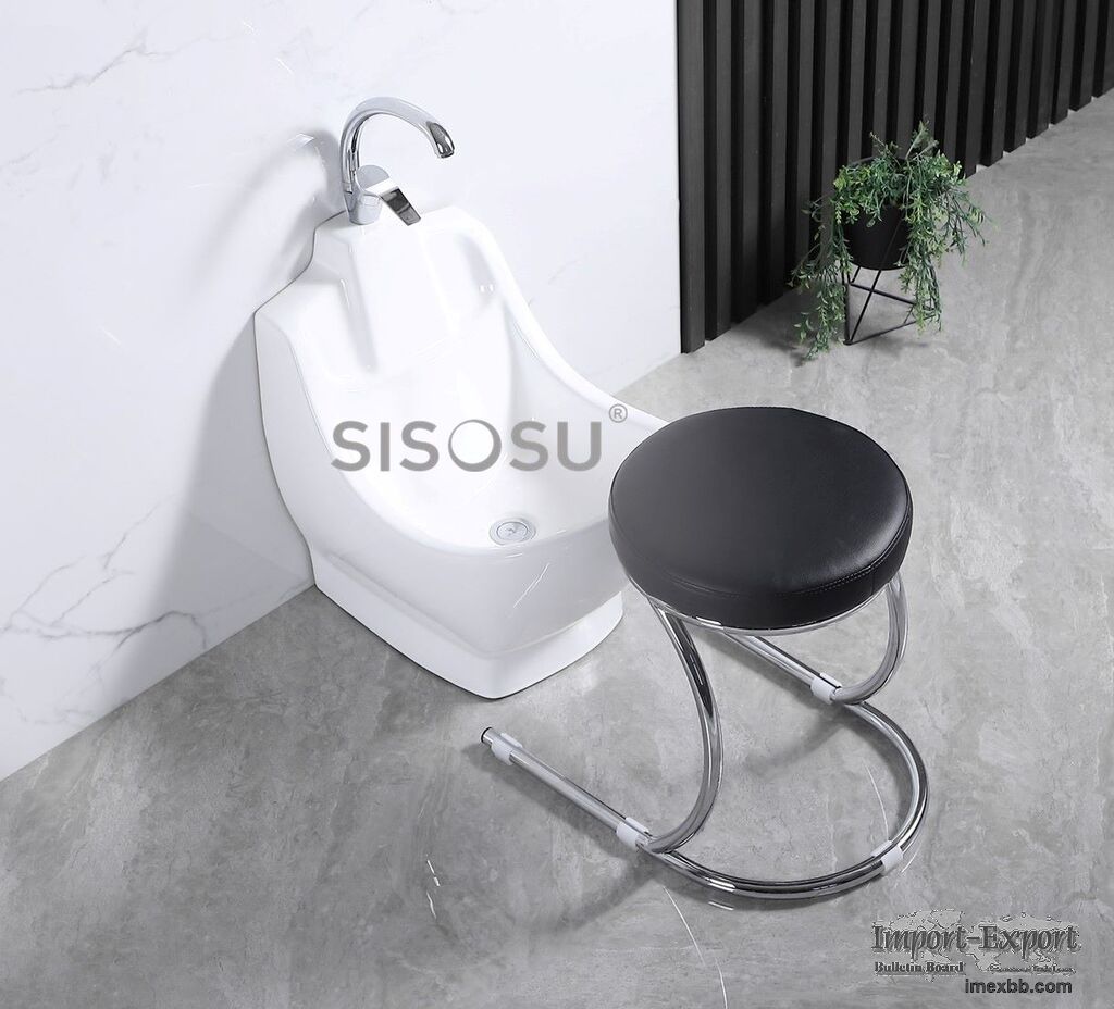 WU02 Foot Bath (with round chrome stool)